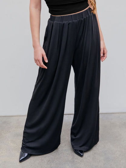 🔥LAST DAY SALE- ONLY £13.99!!⚡80K+ SOLD!💝Women's High Elastic Wide Leg Pants with Pocket