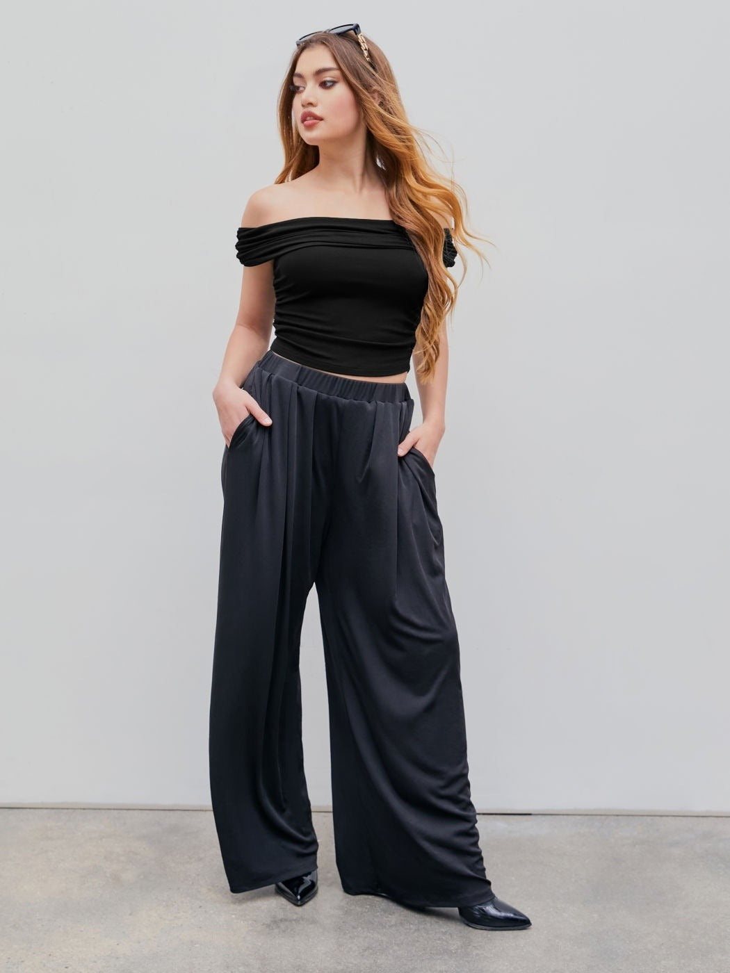 🔥LAST DAY SALE- ONLY £13.99!!⚡80K+ SOLD!💝Women's High Elastic Wide Leg Pants with Pocket