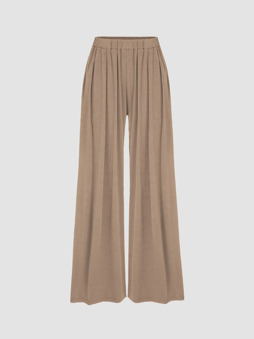 🔥LAST DAY SALE- ONLY £13.99!!⚡80K+ SOLD!💝Women's High Elastic Wide Leg Pants with Pocket