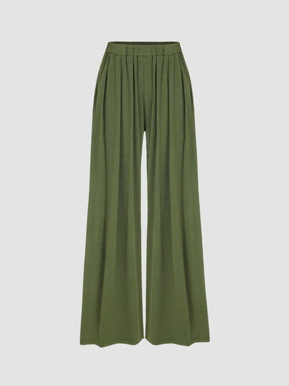 🔥LAST DAY SALE- ONLY £13.99!!⚡80K+ SOLD!💝Women's High Elastic Wide Leg Pants with Pocket